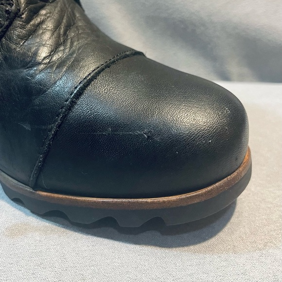 Sorel Joan of Arctic Wedge Mid Shearling Boot Black Ancient Fossil Size 10 - Picture 8 of 14